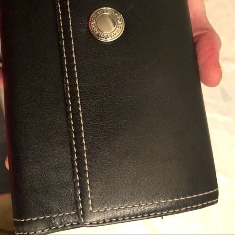 Coach black checkbook wallet - Picture 4 of 16